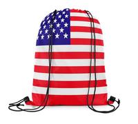Sacs Piscine Drapeau Américain Rouge Imprimé en 3D pour La Fête Nationale Américaine du 4 Juillet Gym Sack Imperméable Sacs À Cordon Colourful Sac À Dos pour Fête Gym Voyage M