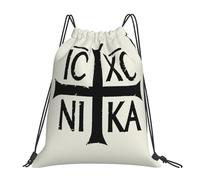 Sacs Piscine IC XC Nika Christogramme Christianisme Orthodoxe Oriental Gym Sack Sport Sacs À Cordon Colourful Sac À Dos pour Plage Piscine Fête M
