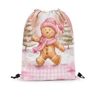 Sacs Piscine Joyeux Noël, Homme, Sapin De Noël, Grille Rose Gym Sack Pliable Sacs À Cordon Résistant Sac De Sport pour Voyage Gym Voyages M