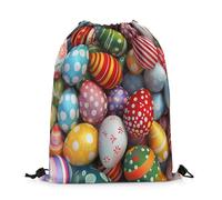 Sacs Piscine Œufs De Pâques Colorés, Bohèmes Et Exotiques. Joyeuses Pâques ! Gym Sack Colourful Sacs À Cordon Lavable en Machine Sac De Sport pour Gym Plage Voyages S