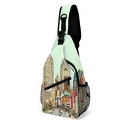 Sacs Poitrine Austin, Texas Casual Sacoche Tactique Antivol Pour Camping Randonnée 19X39Cm