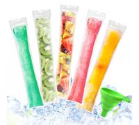 Sacs Popsicle, 200 Pièces Sacs de Sucettes Glacées, DIY Popsicle Pochettes, Moule Sac Popsicle, Sacs à Glace Jetables, avec Entonnoir, pour Yaourt, Bonbons glacés, Glaces Party Favors