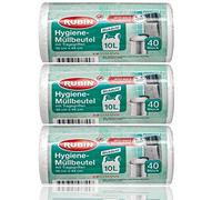 Sacs poubelle 10 L, 3 paquets, 120 pièces, idéal pour poubelle de salle de bain