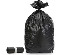 Sacs Poubelle 130L - Lot de 100 - Haute Résistance 40µ Anti-Déchirure - Qualité Professionnelle - Noir Opaque, Grand Volume (82x110 cm) - 100% Recyclable (100)