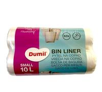 Sacs Poubelle 60 Sacs De 10 Litre Dumil 2 Rouleaux De 30 Sacs Poubelle 10 L, Blanc Sac Poubelle À Pédale hermetique etancheite sac dechets resistant