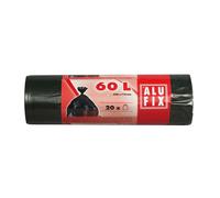 Sacs poubelle Alufix 60L noir, 20 sacs ; MS60UNI