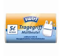 Sacs Poubelle Antibactériens Avec Poignées Blanc 5 L Lot De 10