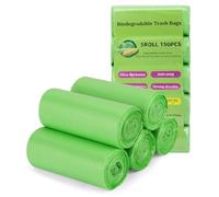 Sacs Poubelle Biodégradables 10L, 150 pièces Sacs à Ordures Bio, Sacs à ordures de Cuisine Dégradables et Recyclables, Ultra Résistant, Anti-Fuites, Sacs à Ordures Bio (45x50cm)