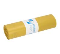 Sacs poubelle DEISS PREMIUM jaunes, 60 my, 70 l