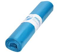 Sacs poubelle en DPE/LLDPE recyclé 120 L Bleu 25 pièces/rouleau