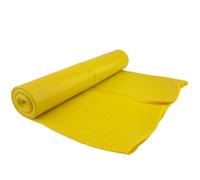 Sacs poubelle épais 80 microns, résistants, rouleau de 15 sacs - jaunes 120 L