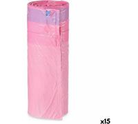 Sacs poubelle Parfumés Auto-fermants Rose Polyéthylène 15 pièces 30 L
