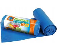 Sacs poubelle RAVI, 60L, 10 pièces, bleu, sacs en film LDPE, sacs pour charges lourdes, sacs poubelle indéchirables, sacs poubelle pour cuisine, garage