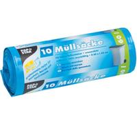 Sacs poubelle STARPAK LDPE 60 litres bleu 10 sacs