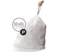 simplehuman CW0175 code P, sacs poubelle sur mesure, paquet de 20, plastique blanc