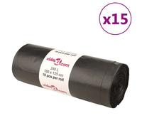 Sacs poubelles 150 pcs noir 240 L