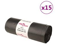Vidaxl Sacs Poubelles Avec Cordons 150 Pcs Noir 240 L Noir