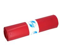 Sacs poubelles Deiss PREMIUM rouge, 100my, 140 litres, 800 x 1000 mm, 15 sacs