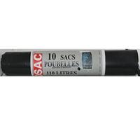 Sacs poubelles NF ENVIRONNEMENT 110L rouleau de 10 sacs - GECOSAC - 260 n.c.