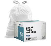 Sacs poubelles Plasticplace Simplehuman (x) compatibles Code J (200 unit s) Sacs poubelle blancs cordon de serrage 10-10,5 gallons / 38-40 litr