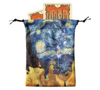 Sacs Pouche pour cartes de tarot, sac de rangement de tarot,Sac de rangement en dés à crampons 13x18cm | Case de protection du deck pour les decks Oracle Tarot de taille la plus standard et cartes à j