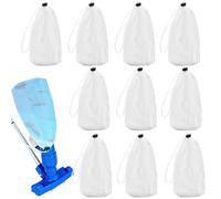 Sacs pour Aspirateur De Piscine, Sacs Filtres pour Aspirateur De Piscine À Maillage Fin, 10 Pièces Réutilisables Accessoires Nettoyage Eau Poches pour Saleté Cheveux Sable Limon Feuilles Débris