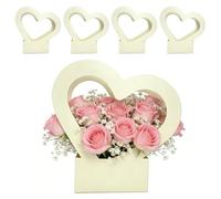 Sacs pour Bouquets de Fleurs - Sacs à Fleurs pour Bouquets avec Poignées | 5 Pièces Imperméable Pliable Boolsas Fleurs en Papier Porteur Floral pour Filles Épouse Petite amie Maman Saint Valentin