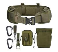 Sacs pour ceinture de bataille, ceinture de bataille rembourrée | Ceinture à outils 8 pièces, ceinture multifonction pour outils Airsoft, ceinture confortable pour garde de sécurité, Vert militaire