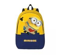 Sacs pour enfants Minions rétro lavable Moi, moche et méchant Minions employés de bureau cadeau d'anniversaire sac pour ordinateur portable de qualité supérieure pour le travail Noir