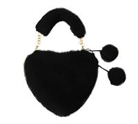 Sacs pour femme Memento Couleur Sac à bandoulière en forme de cœur Sac à main Saint-Valentin Sac à main fonctionnel pour femme Manches longues avec poches, Noir , Taille unique pour tous