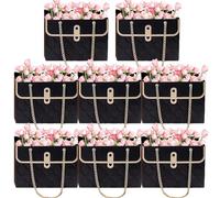 Sacs pour fleurs en papier - Lot de 8 sacs à fleurs avec poignée, imperméables | Sacs cadeaux élégants pour bouquets, ils sont assez grands pour contenir beaucoup d'idées pour la fête des mères, la