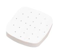 Sacs pour friteuse à air, 100 pièces de papier sulfurisé perforé de 15 cm pour friteuse, papier sulfurisé carré anti-adhésif et ingras pour four (perforé blanc)