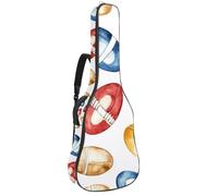Sacs pour guitare basse avec ballon de rugby coloré 3, sac pour guitare acoustique de 101,6 à 104,1 cm, housse imperméable Oxford pour guitare électrique acoustique classique, ukulélé, Ballon de rugby