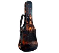 Sacs pour guitare basse avec décor de château d'Halloween 33, sac pour guitare acoustique de 101,6 cm, 104,1 cm, housse de transport imperméable Oxford pour guitare électrique acoustique classique,