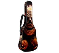 Sacs pour guitare basse avec motif château d'Halloween 71,1 cm, housse pour guitare électrique de 101,6 cm, housse imperméable Oxford pour guitare électrique acoustique classique, ukulélé, Motif