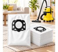 Sacs, pour Karcher WD 7 Control P S 30/6/35/T for 2.863-006.0 | Lot de 10 sacs filtrants multicouches pour retenir efficacement poussière et saletés pendant le nettoyage quotidien