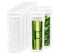 Sacs pour produits réutilisables - Housse réutilisable avec double cern | Lot de 50 sacs de congélation pour aliments frais pour dortoir, bureau, voyage, pain, collation, fruits, céleri
