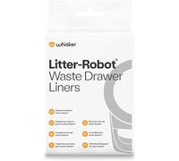 Sacs pour tiroir à déjections Litter-Robot de Whisker, lot de 50 - Sacs pour bac à litière, sur mesure pour Litter-Robot, capacité de 34 à 42 litres, installation rapide et vidage facile