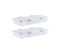 VEVOR Sac de rangement sous-lit 101x51x15 – organiseur chaussures, roulettes, couvercle et poignées