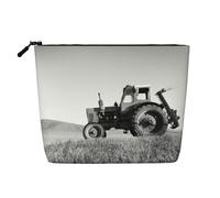 Sacs réutilisables à imprimé tranquille de tracteur, grande capacité, trousse de toilette de voyage, trousse de maquillage avec fermeture éclair