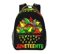 Sacs Scolaires avec compartiment Sac à Dos pour Enfants Juneteenth Mois de l'histoire des Noirs Poing de tournesol Unisex Cartable Scolaire pour Enfant Ecole Voyage 29X40cm