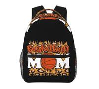 Sacs Scolaires avec compartiment Sac de Livre d'école Maman basketteuse Fête des mères Unisex Cartable Scolaire pour Fille Garçons Ecole 29X40cm