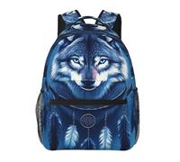 Sacs Scolaires Casual Sac à Dos pour Enfants Piège à barrages de loup indigène Unisex Backpack pour Quotidien Ecole Maternelle 29X40cm