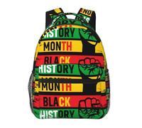 Sacs Scolaires Loisir Sac de gym Mois de l'histoire des Noirs Poing Portable Daypacks pour Maternelle Voyage Cadeaux 29X40cm