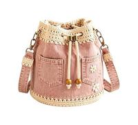 Sacs Seau Pour Femmes Rétro Boho Garniture En Crochet Marguerite Broderie C
