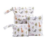 Sacs secs et humides pour voyage - Lot de 3 Pochettes Imperméables Anti-Fuite | sac de plage à fermeture éclair et poignée,Pour plage, piscine, voyage, vêtements, maillots de bain, serviettes,