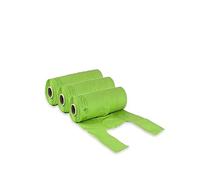 Sacs shopper en rouleau biodégradables et compostables vert 22 x 46 - 12 rouleaux, Emballage