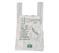 Sacs Shopper Sac Fourre Tout 500 pièces avec poignée - Biodégradables compostables 27 x 50