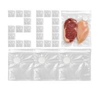 Sacs Sous Vide,20 Pièces Hermétiques Imperméables Conservation - Sacs De Stockage Sous Vide Étanches À L'Air - Pour Légumes Fruits Viandes Préparation Repas Frigo Maison Cuisine