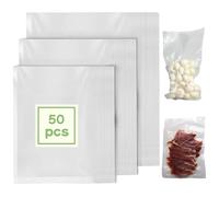Sacs Sous Vide Alimentaire,50pcs Sacs à Faire Vide D'air Gaufrés,Sacs Sous Vide Pack,Sac Sous Vide Gaufré,Foodsaver Sac Sous Vide,Sac pour Machine Sous Vide Alimentaire Utilisé